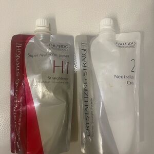 Shiseido Professional Crystallizing Straight H1 & Neutralizer Set - White/Red